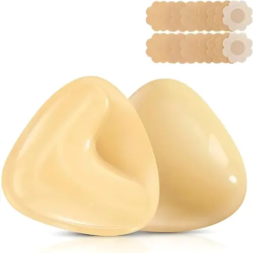 Double Sided Sticky Bra Inserts – Reusable, Comfortable Push-Up Pads for Strapless & Backless Styles!