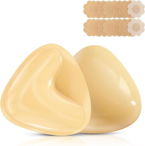 Double Sided Sticky Bra Inserts – Reusable, Comfortable Push-Up Pads for Strapless & Backless Styles!