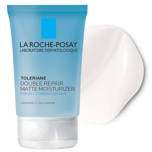 La Roche-Posay Toleriane Double Repair Matte Moisturizer – SPF 30 | Oil-Free Daily Face Cream for Oily Skin with Ceramide & 4% Niacinamide | Non-Comedogenic, For All Skin Tones